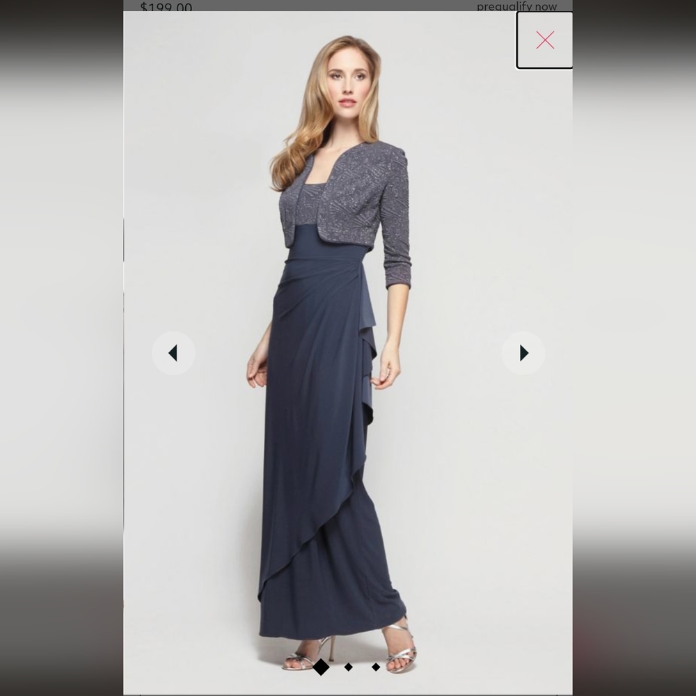 Size 8 Gown Gray David's Bridal